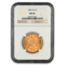 1893-S $10 Liberty Gold Eagle MS-60 NGC
