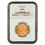 1893-S $10 Liberty Gold Eagle MS-60 NGC