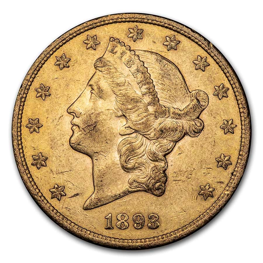1893-S $20 Liberty Gold Double Eagle AU