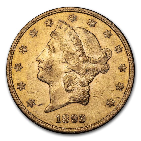 1893-S $20 Liberty Gold Double Eagle AU 1893-S $20 Liberty Gold Double Eagle AU