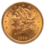 1893-S $20 Liberty Gold Double Eagle MS-62+ PCGS