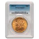 1893-S $20 Liberty Gold Double Eagle MS-62+ PCGS