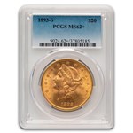 1893-S $20 Liberty Gold Double Eagle MS-62+ PCGS