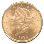 1893-S $20 Liberty Gold Double Eagle MS-63 NGC