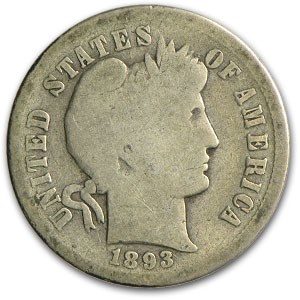 1893-S Barber Dime Good
