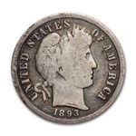 1893-S Barber Dime VG