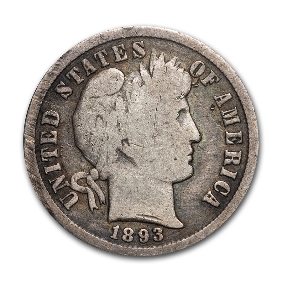 1893-S Barber Dime VG
