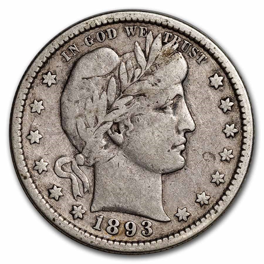 1893-S Barber Quarter Fine