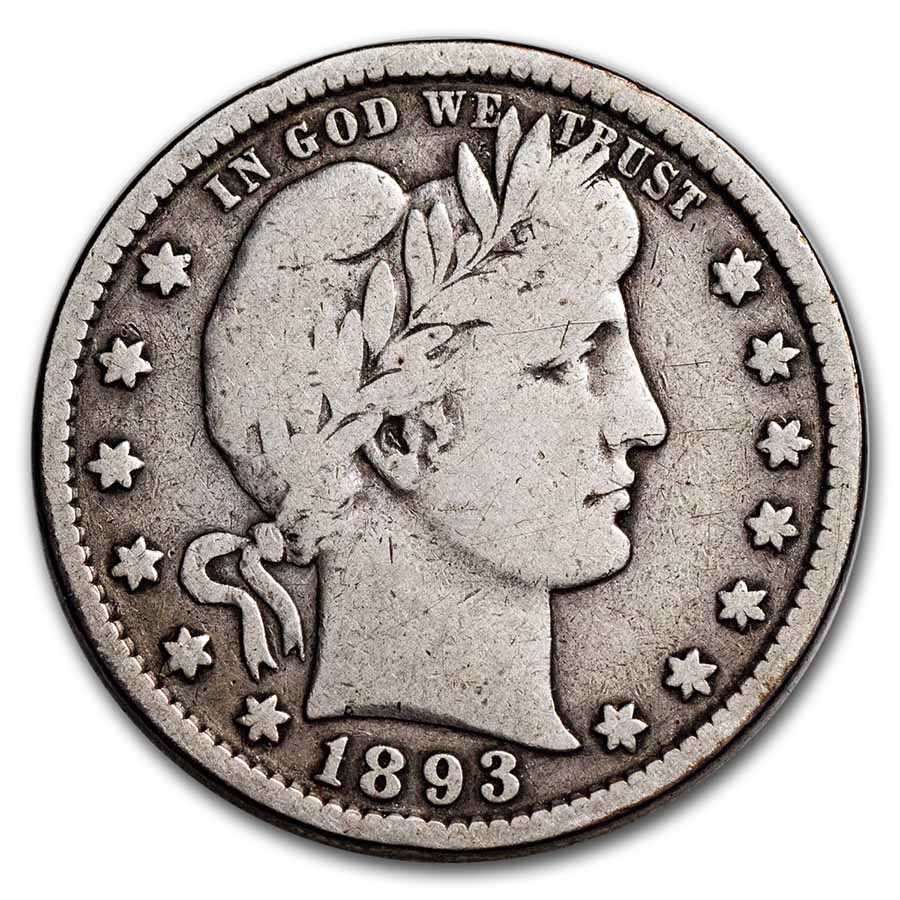 1893-S Barber Quarter VG