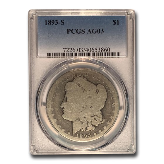 1893-S Morgan Dollar AG-03 PCGS 1893-S Morgan Dollar AG-03 PCGS