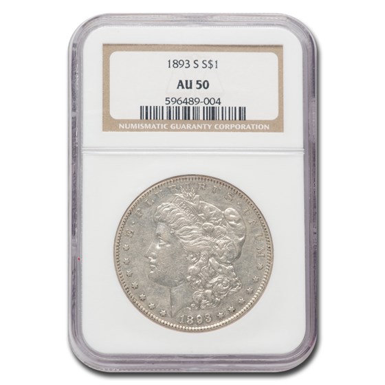 1893-S Morgan Dollar AU-50 NGC 1893-S Morgan Dollar AU-50 NGC