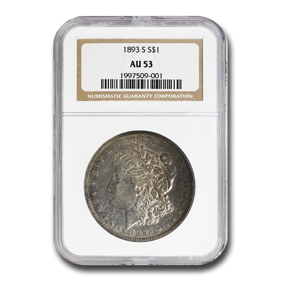 1893-S Morgan Dollar AU-53 NGC 1893-S Morgan Dollar AU-53 NGC