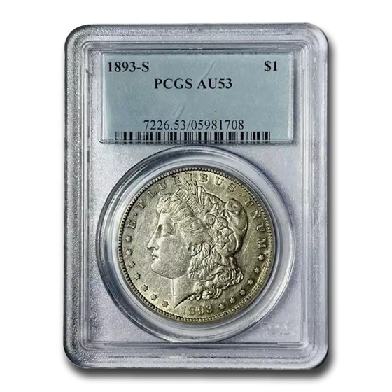 1893-S Morgan Dollar AU-53 PCGS 1893-S Morgan Dollar AU-53 PCGS