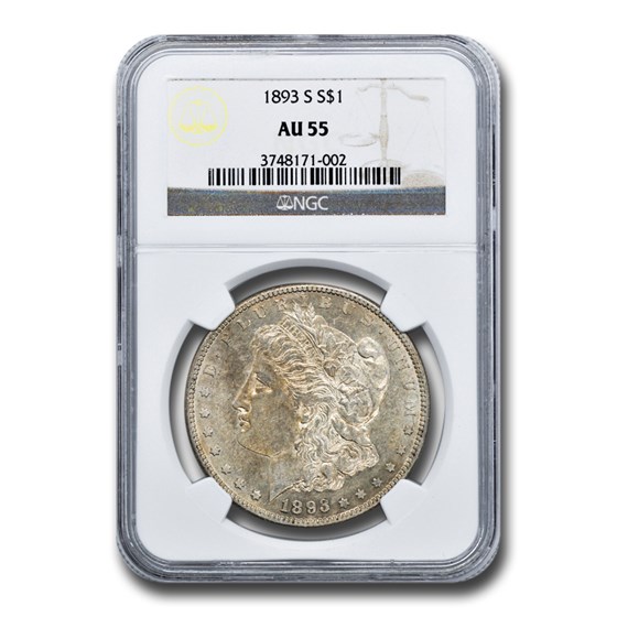 1893-S Morgan Dollar AU-55 NGC 1893-S Morgan Dollar AU-55 NGC