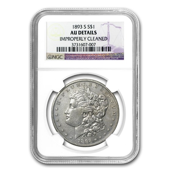 1893-S Morgan Dollar AU Details NGC (Cleaned) 1893-S Morgan Dollar AU Details NGC (Cleaned)