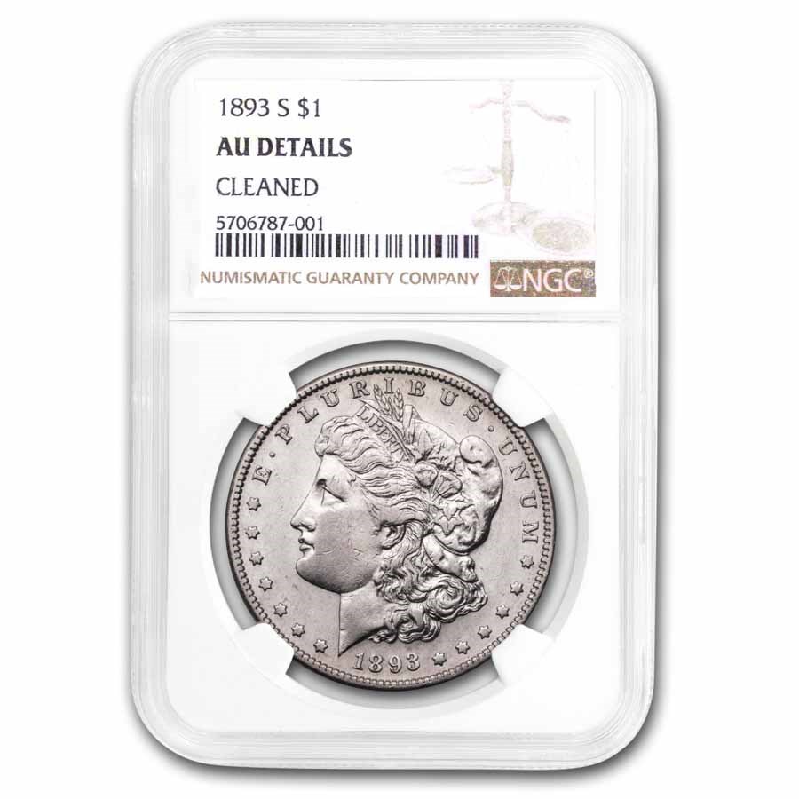 1893-S Morgan Dollar AU Details NGC (Cleaned)