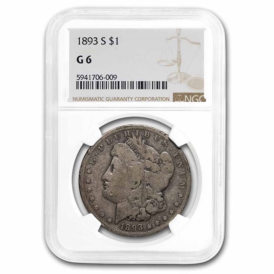 1893-S Morgan Dollar Good-6 NGC (Key Date) 1893-S Morgan Dollar Good-6 NGC (Key Date)