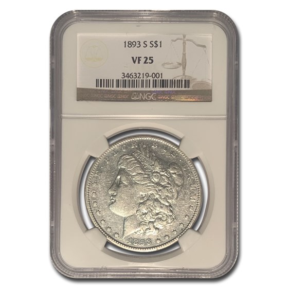 1893-S Morgan Dollar VF-25 NGC