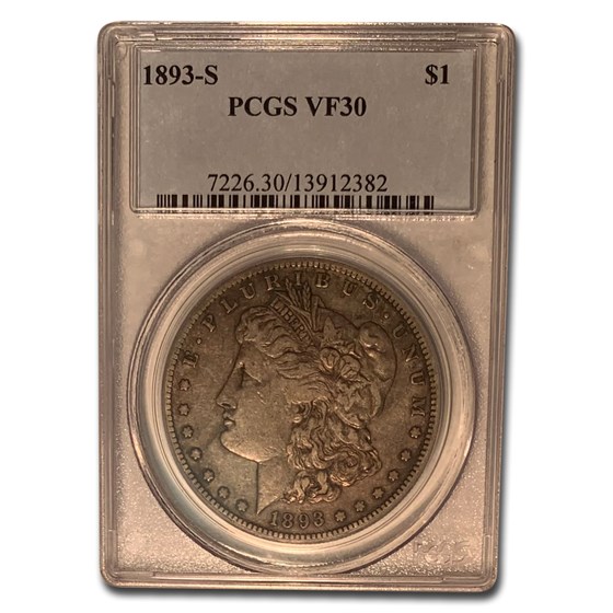 1893-S Morgan Dollar VF-30 PCGS 1893-S Morgan Dollar VF-30 PCGS