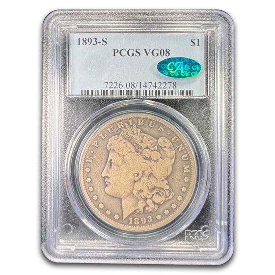 1893-S Morgan Dollar VG-8 PCGS CAC