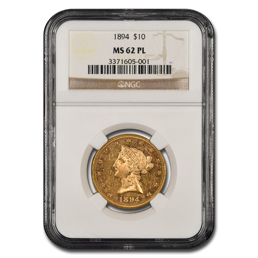 1894 $10 Liberty Gold Eagle MS-62 NGC (PL)