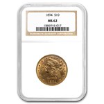 1894 $10 Liberty Gold Eagle MS-62 NGC