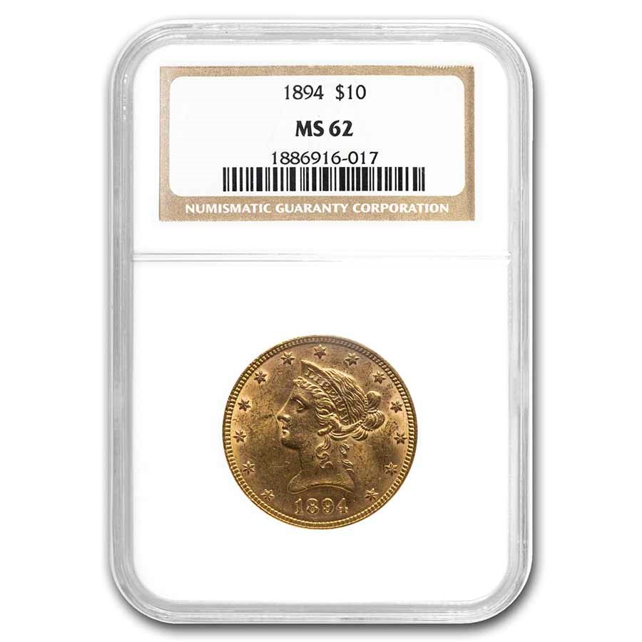 1894 $10 Liberty Gold Eagle MS-62 NGC