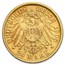 1894-1914 Germany Gold 20 Marks Württemberg Wilhelm II AU