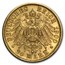 1894-1914 Germany Gold 20 Marks Württemberg Wilhelm II Avg Circ