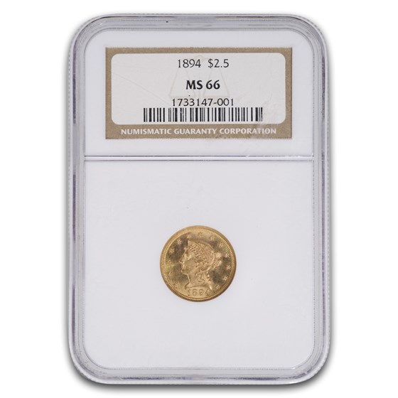 1894 $2.50 Liberty Gold Quarter Eagle MS-66 NGC