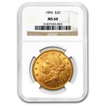1894 $20 Liberty Gold Double Eagle MS-60 NGC