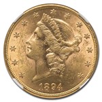 1894 $20 Liberty Gold Double Eagle MS-61 NGC