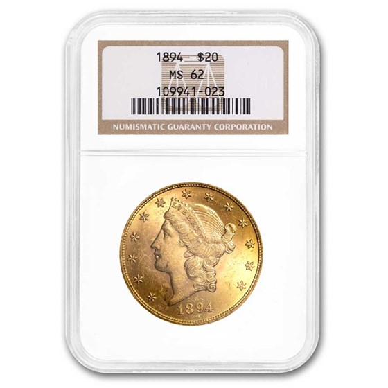 1894 $20 Liberty Gold Double Eagle MS-62 NGC 1894 $20 Liberty Gold Double Eagle MS-62 NGC
