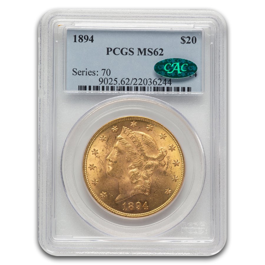 1894 $20 Liberty Gold Double Eagle MS-62 PCGS CAC