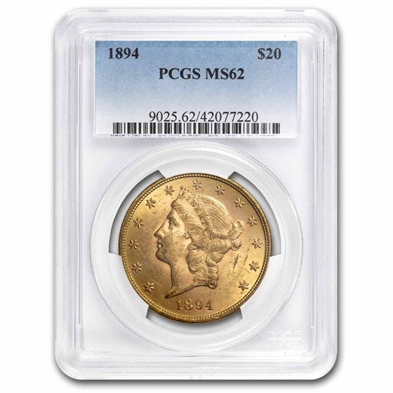 1894 $20 Liberty Gold Double Eagle MS-62 PCGS 1894 $20 Liberty Gold Double Eagle MS-62 PCGS