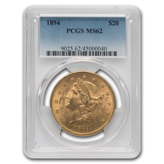 1894 $20 Liberty Gold Double Eagle MS-62 PCGS 1894 $20 Liberty Gold Double Eagle MS-62 PCGS