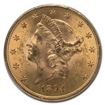 1894 $20 Liberty Gold Double Eagle MS-62+ PCGS