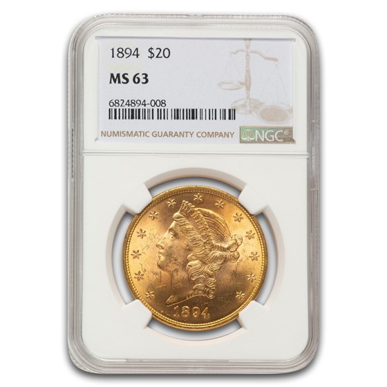 1894 $20 Liberty Gold Double Eagle MS-63 NGC