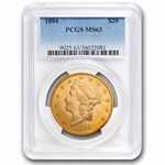 1894 $20 Liberty Gold Double Eagle MS-63 PCGS