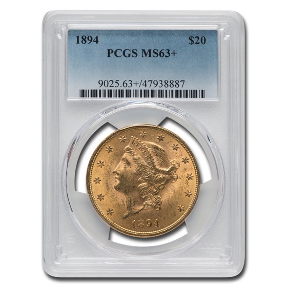 1894 $20 Liberty Gold Double Eagle MS-63+ PCGS 1894 $20 Liberty Gold Double Eagle MS-63+ PCGS