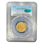 1894 $5 Liberty Gold Half Eagle MS-64+ PCGS CAC