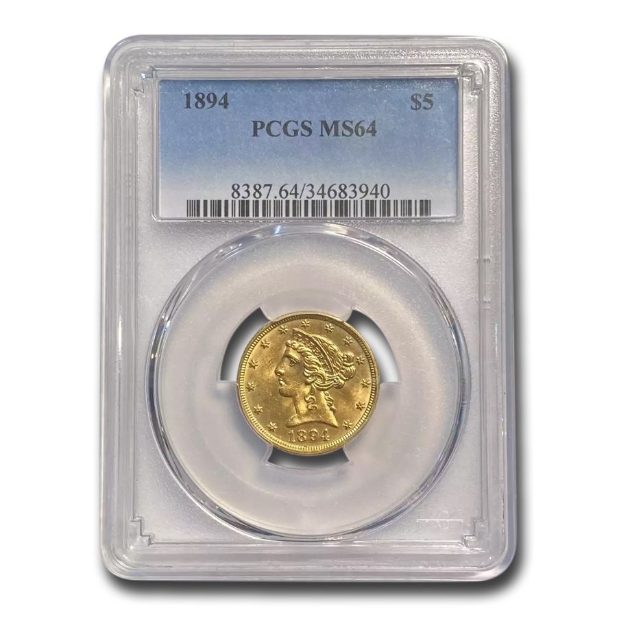 Buy 1894 $5 Liberty Gold Half Eagle MS-64 PCGS | APMEX
