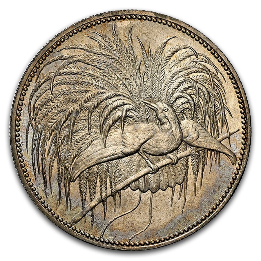 1894-A German New Guinea Silver 5 Mark MS-66 NGC