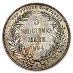 1894-A German New Guinea Silver 5 Mark MS-66 NGC