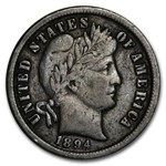 1894 Barber Dime Fine