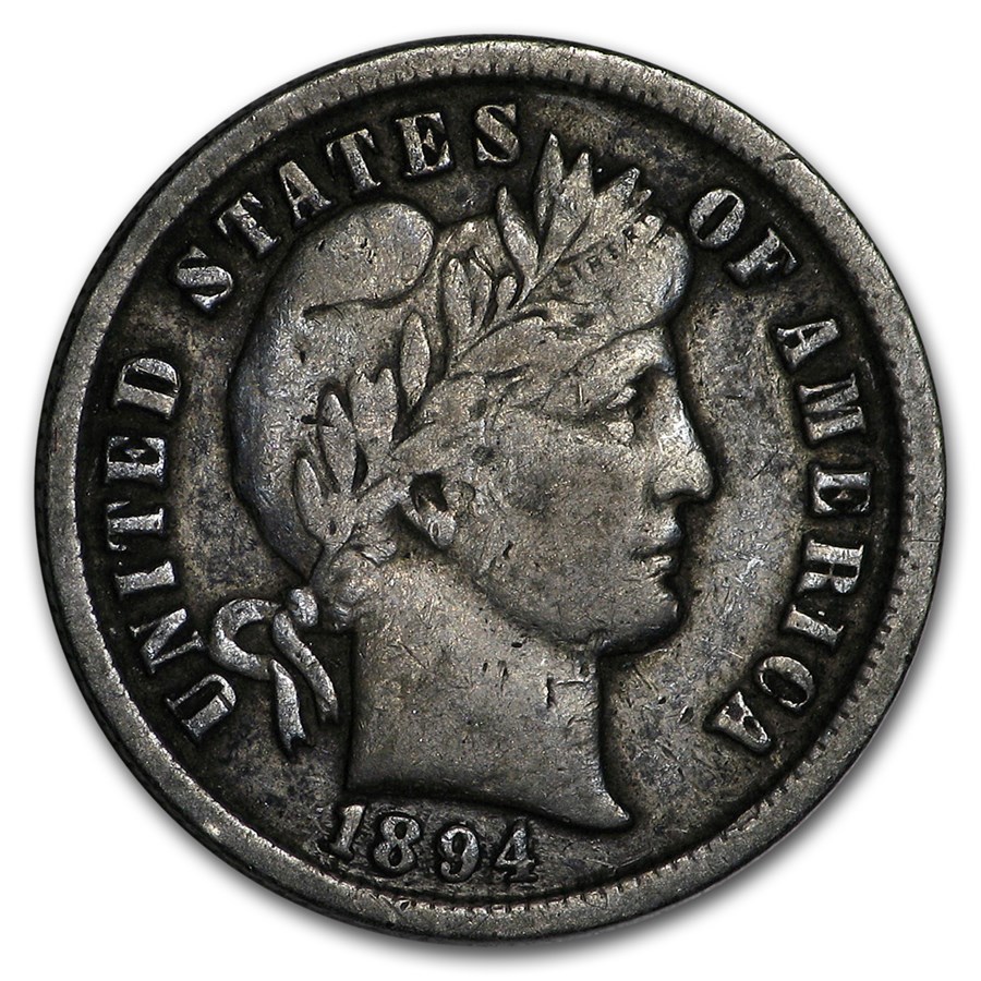 1894 Barber Dime Fine