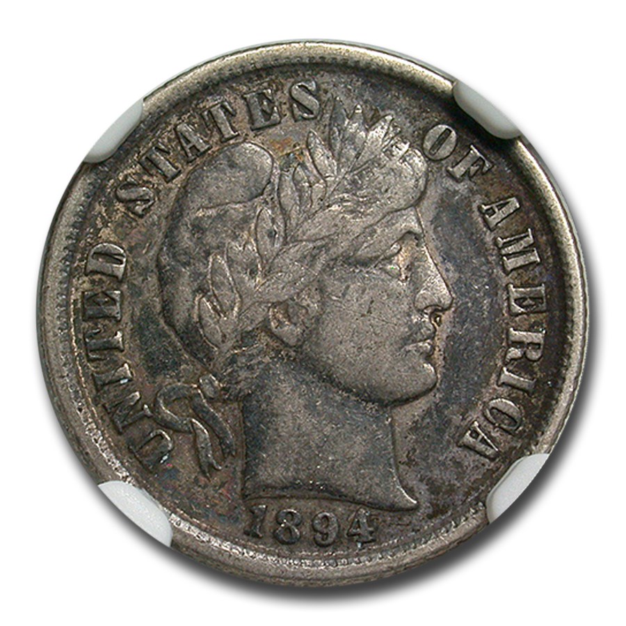1894 Barber Dime VF-35 NGC