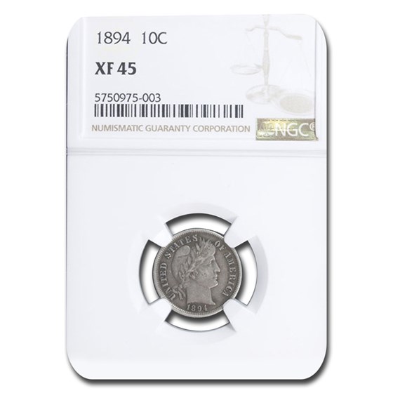 1894 Barber Dime XF-45 NGC 1894 Barber Dime XF-45 NGC