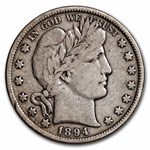 1894 Barber Half Dollar Fine