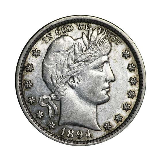 1894 Barber Quarter AU 1894 Barber Quarter AU